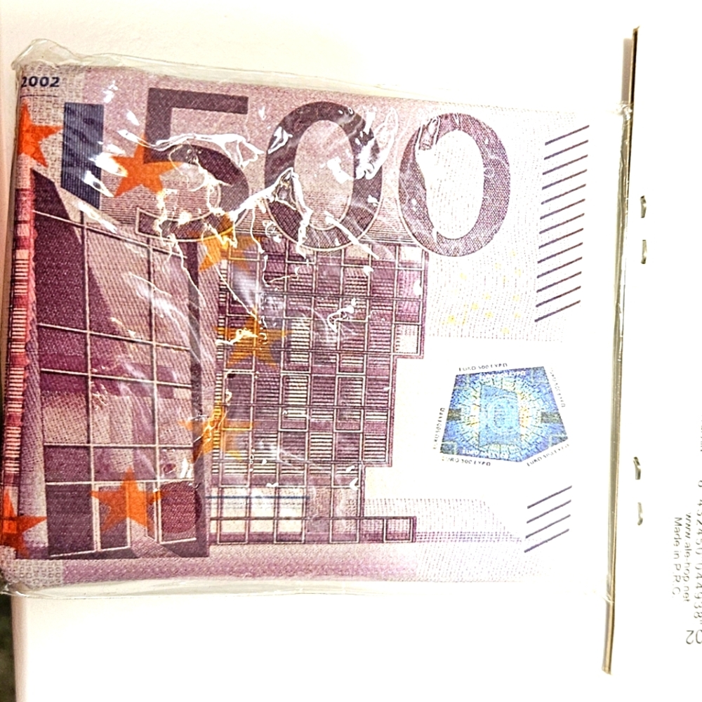 Euro print paper wallet